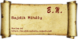 Bajdik Mihály névjegykártya